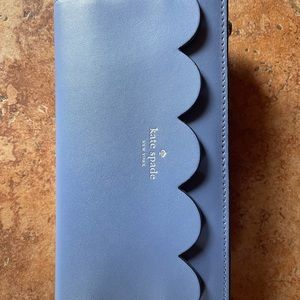 Kate Spade light blue scalloped wallet.  In great condition.